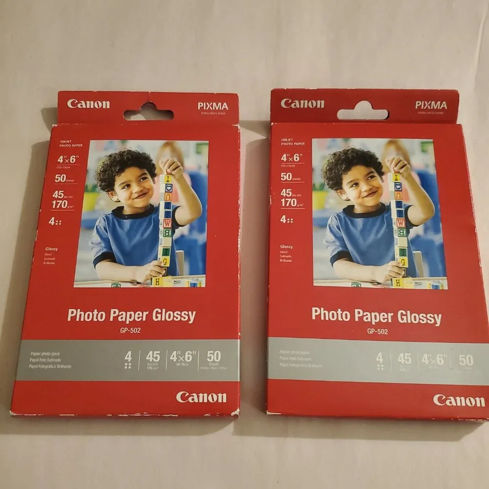 Canon gp-502 glossy photo paper 4x6 100ct new sealed